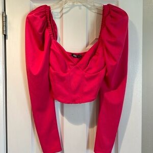 Zara Hot Pink crop top